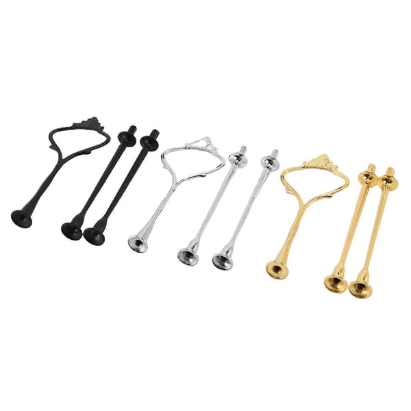 6 Sæt Bakke Hardware til Kage Stativ 3-lags Kage Stativ Montering Hardware Holder til Bryllup og Serveringsbakke (3 Farver)