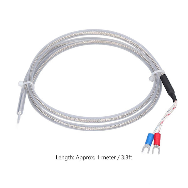 Högkvalitativ 1 meter Teflon K-typ termoelement