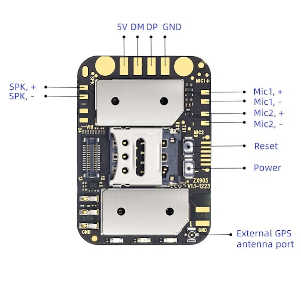 GPS-spårning Realtidslokalisering GSM-spårare Relä 2G + 4G GPS-spårningschip