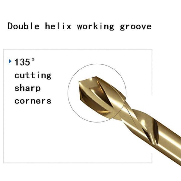5% Cobalt Hex Skaft Metrisk Bor Sæt (1.5mm-6.5mm/13stk) Egnet til Rustfrit Stål, Støbejern