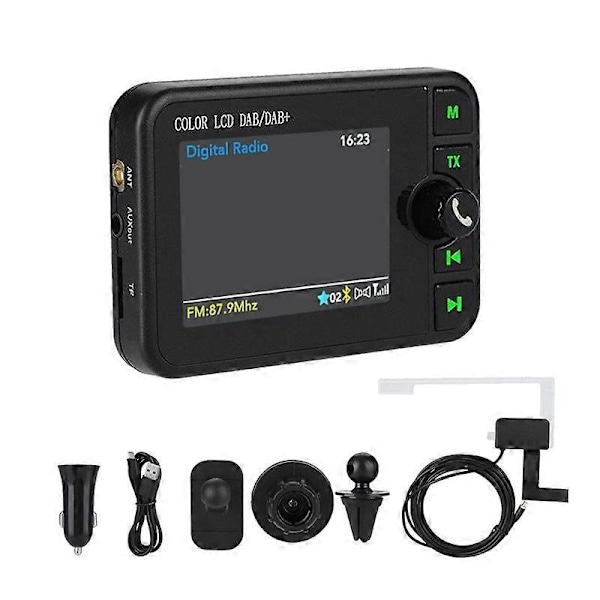 Auton DAB Bluetooth MP3 Digitaalinen Radio Graafinen Näyttö Värinäyttö Autotarvikkeet