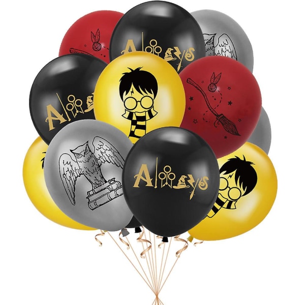 Harry Potter-tema födelsedagsfest dekorationer banderoll ballonger tårta kort toppers set