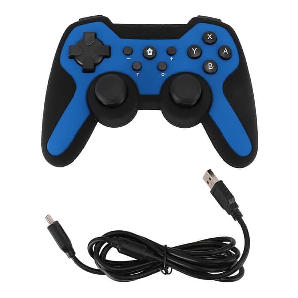 Trådløs Bluetooth Controller Dobbelte Motorer LED-indikatorer Vågn Op Funktion Bluetooth 2.1 Gaming Controller til Windows 7 8 10 11 Blå