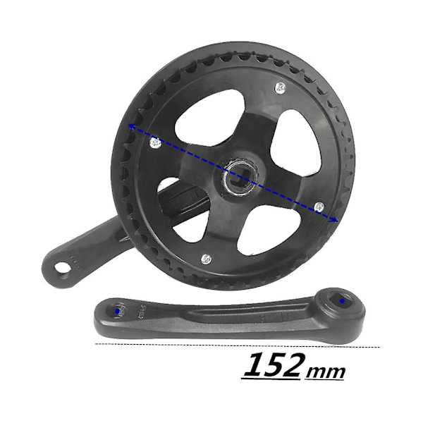 Enkelväxlad 42T Vikbar Cykel Vevarm Vägcykel 152 Mm Vevarmset Ihåligt Tandplatta Cykelkedjehjul