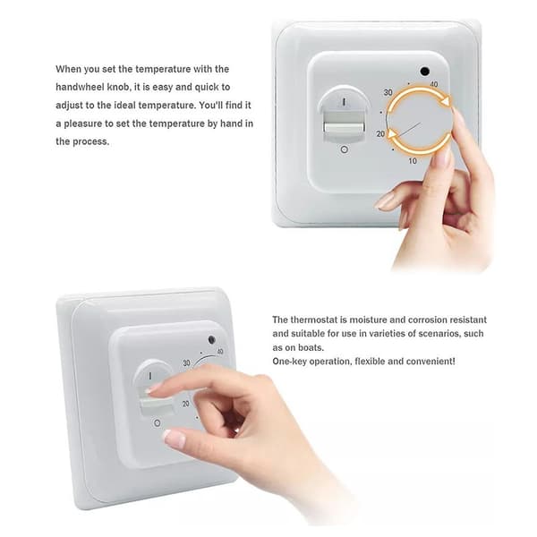 Gulvvarme Termostat Begrænsningssensor 16A Elektronisk Opvarmningstermostat Undergulvsvarme Styring
