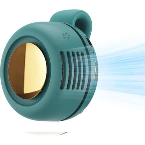 Mini bærbar universalventilator. USB genopladelig lommeventilator. Originalt hængende design (grøn).