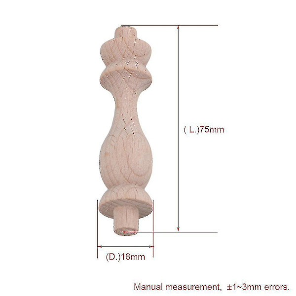 20 stk. H-83 Træ Baluster Ubehandlet Spindelstang Dekoration WS5794