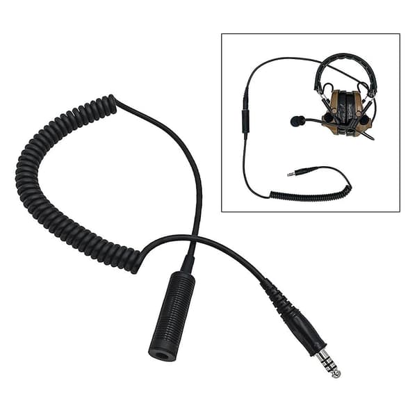 Radio 3,5 mm til U174/u til Comtac NATO-stik - Headsetforlænger