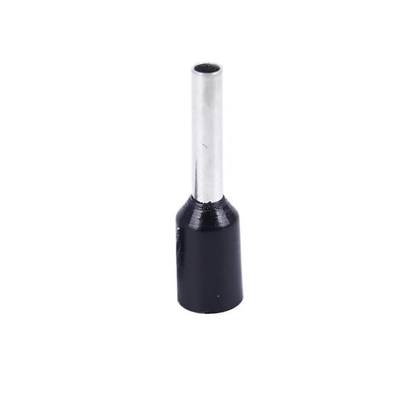 1000x Krympe Terminal Præ-isoleret Ferrule E1008 18AWG 1.0mm2 Sølv Sort