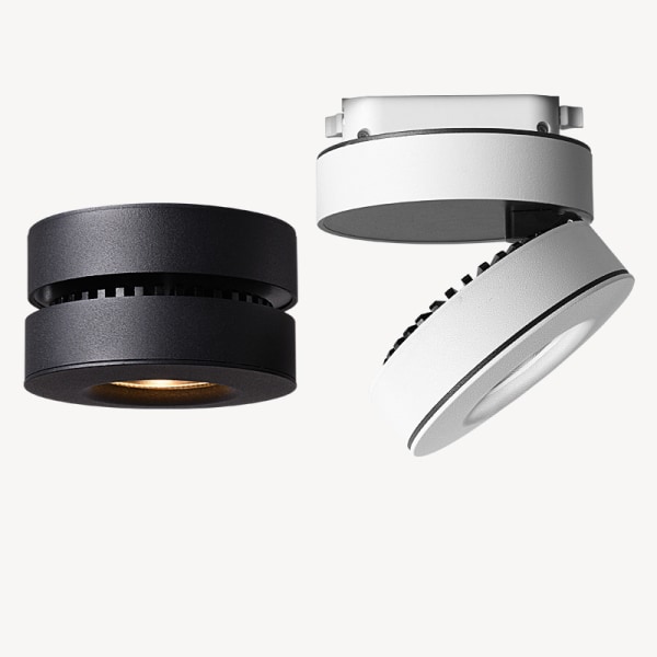 LED Spotlight Taklampa 6000K Icke-porös hushåll (färg: svart, storlek: 12w)