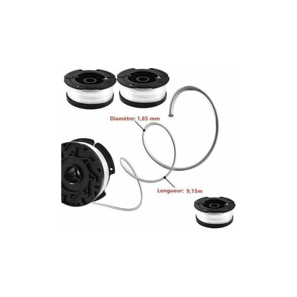 Trimmertrådspole - YYV - A6481 A6485 - 8 spoler - 2 dæksler - 2 fjedre