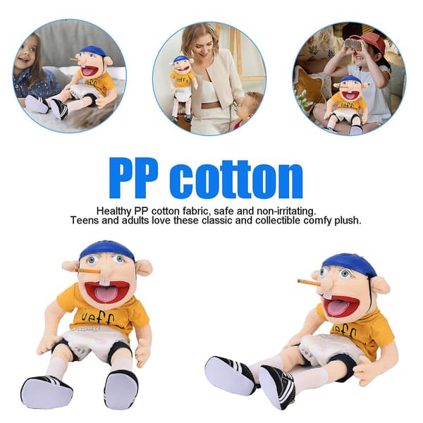 Jeffy Dock Puppet Jeffy Hand Puppet Plysch Leksak Fylld Dock Barnfödelsedagspresent