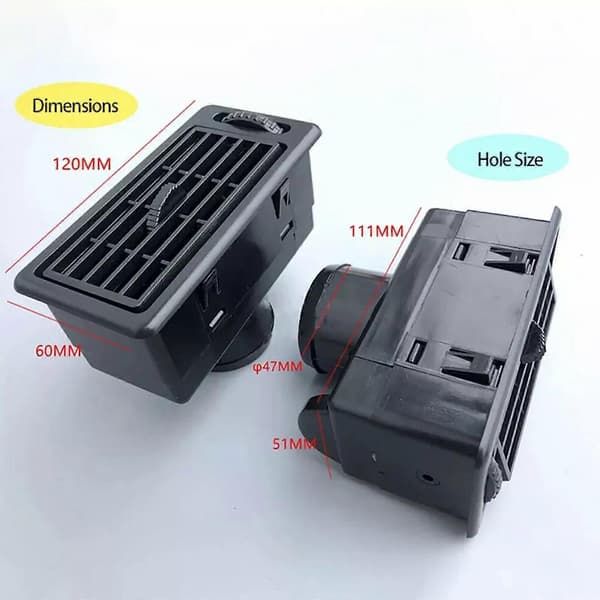 4 stk. Lastebil RV ATV Varme AC Luft Eksosventil Dash ventilasjonsuttak Universal js