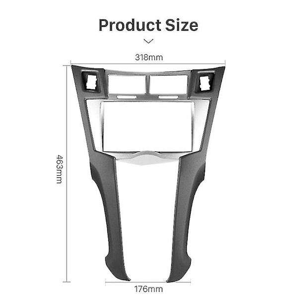 2 Din Bilradio Stereo Ram Inramningssats Av Instrumentpanel För Toyota Yaris Vitz Platz 2005-2011 Dvd-spelare