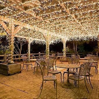 100M 600 LED Lys Kæde Karneval Bryllup Udendørs Indendørs Have Belysning