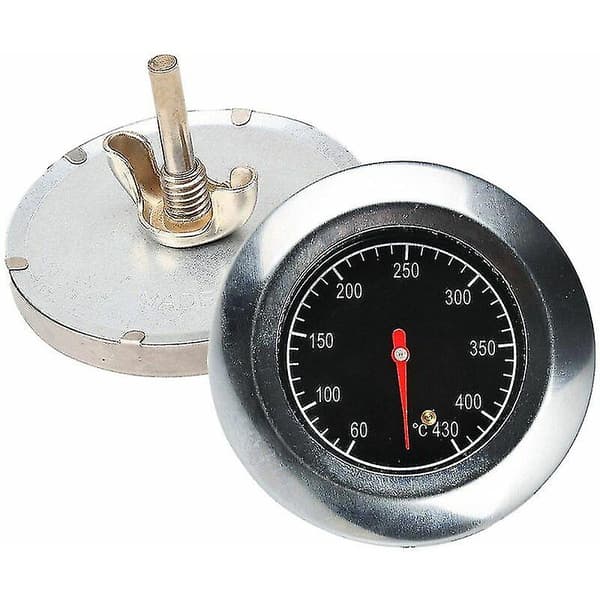Termometer i rustfrit stål, metaltermometer, til rustfrit stål grill gasgrill, (60c -430c)