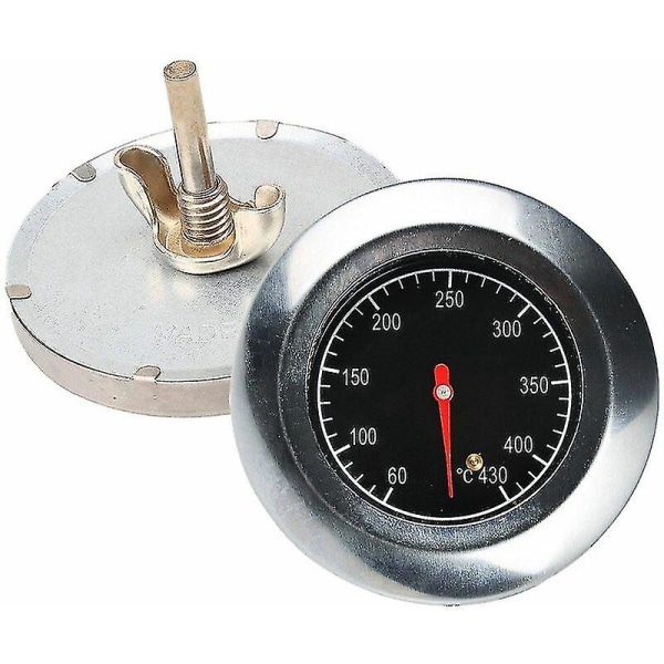 Termometer i rustfritt stål, metalltermometer, for grill i rustfritt stål, gassgrill, (60c -430c)