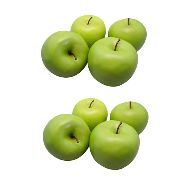 8 Store Kunstige Grønne Epler - Frukt