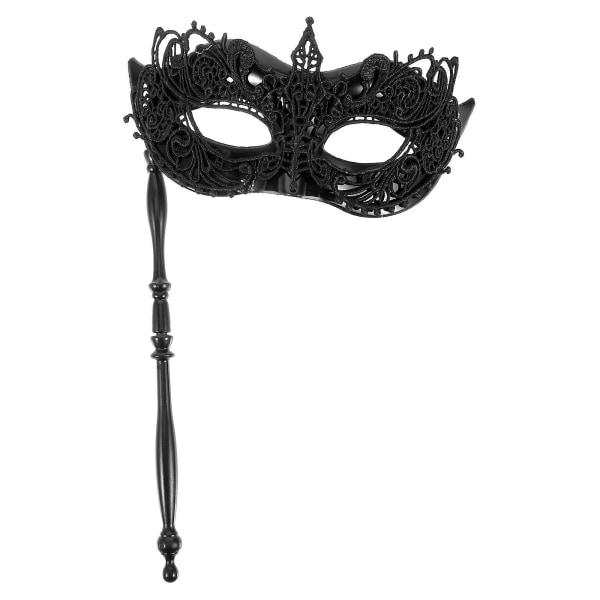 Handhållen Masquerade Mask Kvinnor Spetsmask Prom Ball Mask Cosplay Party Mask Prop
