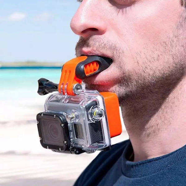 Munfäste Kit Surfing Skridskoåkning Båt Dummy Bite Mun med Skruv för Hero 10 9 8 7 6 5 4 3+ 3 2 1 Actionkameror
