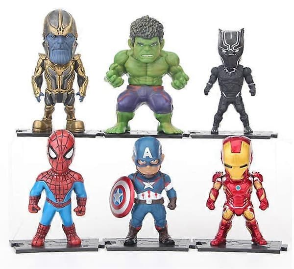 6-pakks Marvel Avengers Heltefigurer 7-8 cm