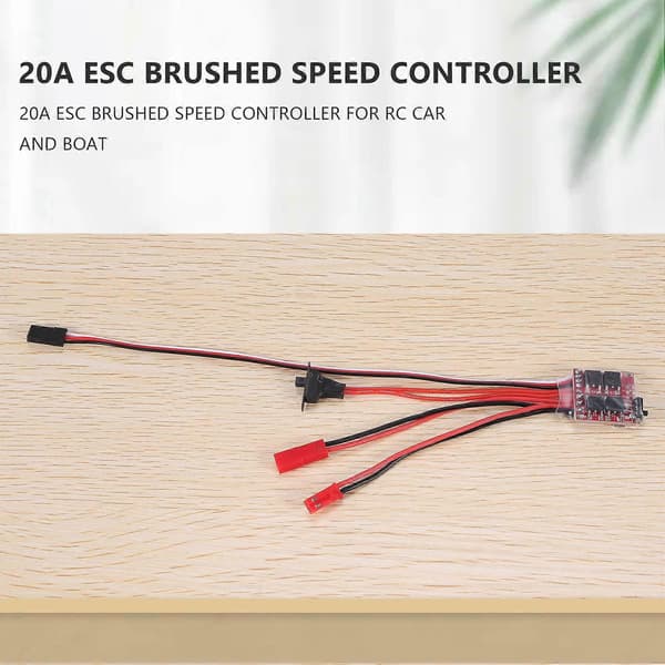 20A Bustophedon ESC Børstet Hastighetskontroller For RC Bil Lastebil Båt