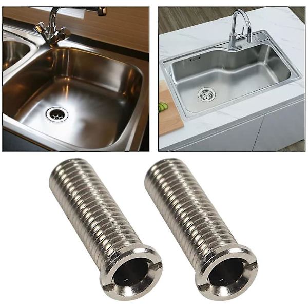 2-pack Sänkbäckenfästtillbehör Sänkbäckenkorgsskruvar 45 mm Avloppsersättning Sänkbäckenkorgssilsskruvar