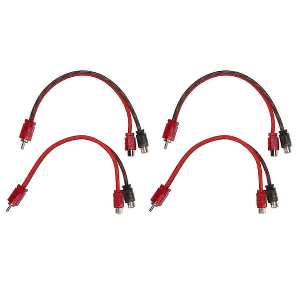 4-pack RCA-kabel 1 hane till 2 honor bilstereo Y-splitterkabel för bilhögtalarsystem