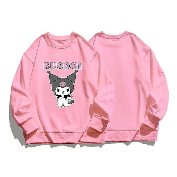Kawaii Sanrioed Kuromi Sweatshirt Pojkar Flickor Långärmad Vår Höst Rundhalsad Toppar Kläder Barn Pullover Barnkläder
