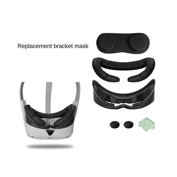 Ansigtsbeslag Svampelederpude Til Pico 4 VR Headset Udskiftning Vaskbar Ansigtsdækning Maske Til Pico