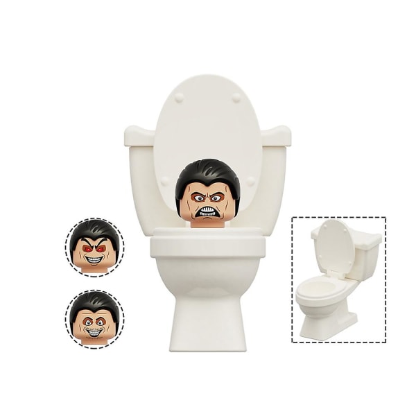 8 stk Skibidi Toilet Spillsett Byggeklosser Lekefigurer TV-folk Speakerman Monitor Kameramann Modell Gave