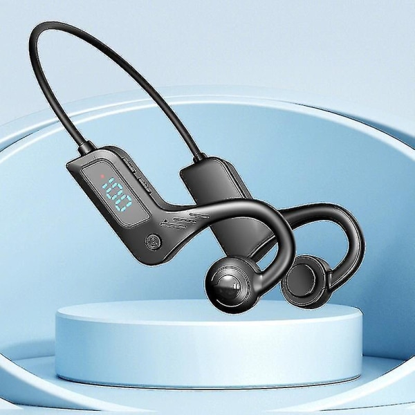 Benledning Hodetelefoner Bluetooth Trådløs IPX8 Vanntett MP3-spiller HiFi Ørehakehodetelefon Med Mikrofon Headset For Svømming