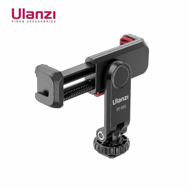 Ulanzi St-06s Multi-functional Phone Holder Clamp Phone Tripod Mount 360 Degrees  Rotatable With Dual Cold Shoe Mounts