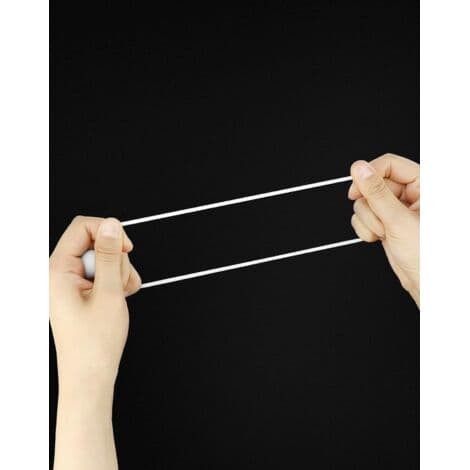 100 stykker elastiske gummibånd med kugler, 15 cm, hvide gummibånd, velegnet til campingtelte, presenninger, bannere