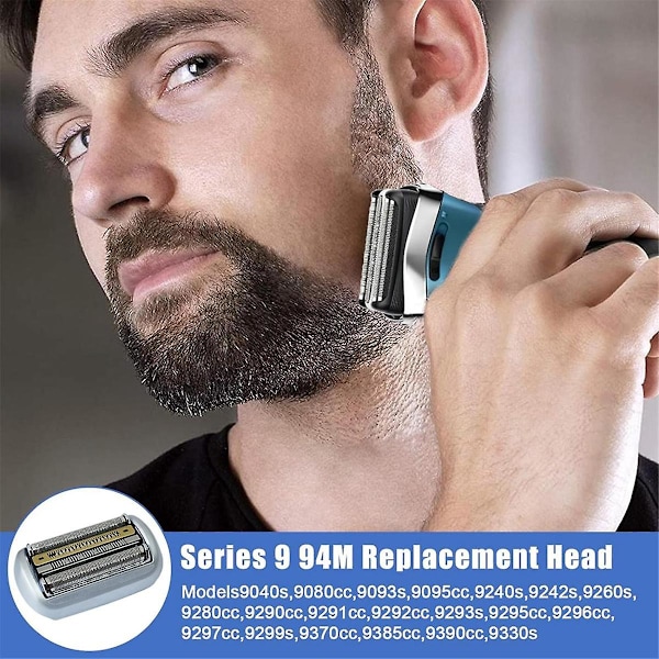 94M Erstatningshode for barberhode for Series 9/9 Pro Men's 9040s, 9080cc, 9093s, 9095cc Elektrisk barbermaskin