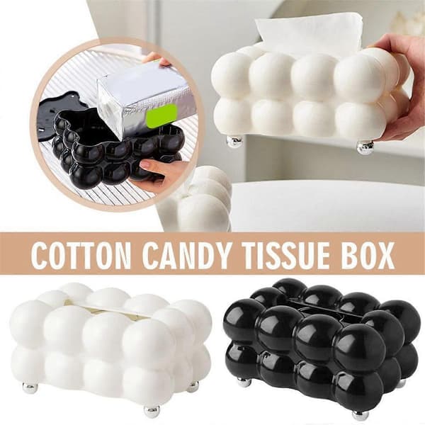 Bubbelformad Tissue Box Hållare Vardagsrum Tissue Case Svart