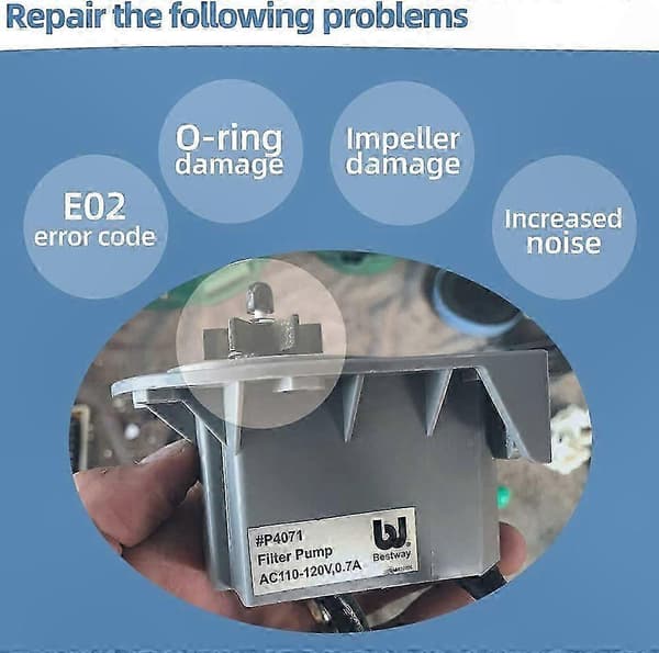Reservedeler Impeller 58113 P4071 Pakninger for oppblåsbare boblebad Tilbehørssett