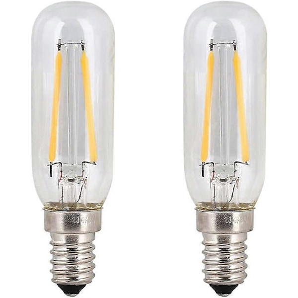 2-pack 4W SES LED Spishuvskåpslampa Glödlampa E14 Kallt Vit 6000K T25 Rörformad Glödtråd 40W Glödlampa Ersättning Liten Edison Skruv Armatur Ej Dimbar
