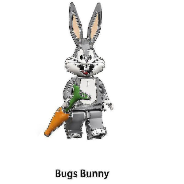 12 stk Tegnede Byggeklodser Dukke Bugs Bunny Daffy Duck Montering Minifigur Børns Montering Legetøj
