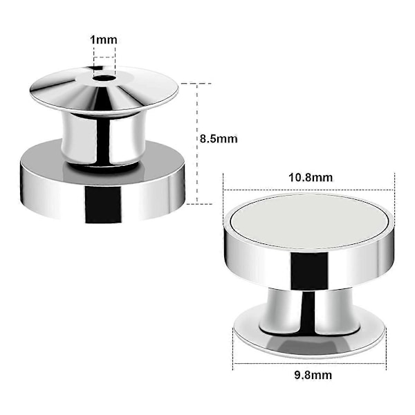 50 Magnetiske Pins Tilbage til Emblemer, Sølv Låsende Pin Clip Låse, Fantastisk Gave til Pin Samlere