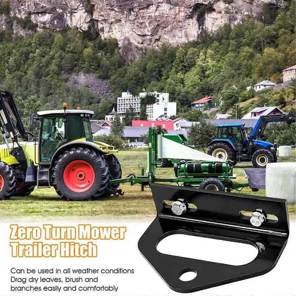 Hitch for tilhenger til nullsvingtraktor, universal, kraftig, for gressklipper med innfesting