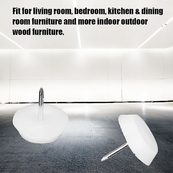 Møbelspikerbeskyttere - 100 stk Sklisikre gulvstol Sofa Bord (22 mm * 5 mm)