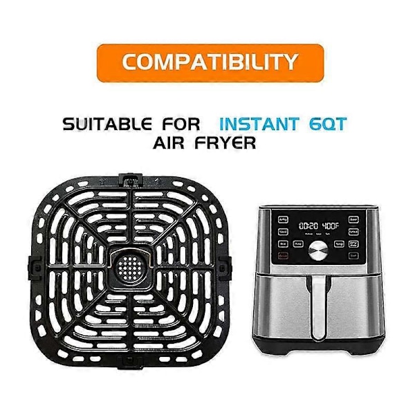 Grillplatta för Instants Plus 6QT Air Fryers, Kvadratisk Grillpanna