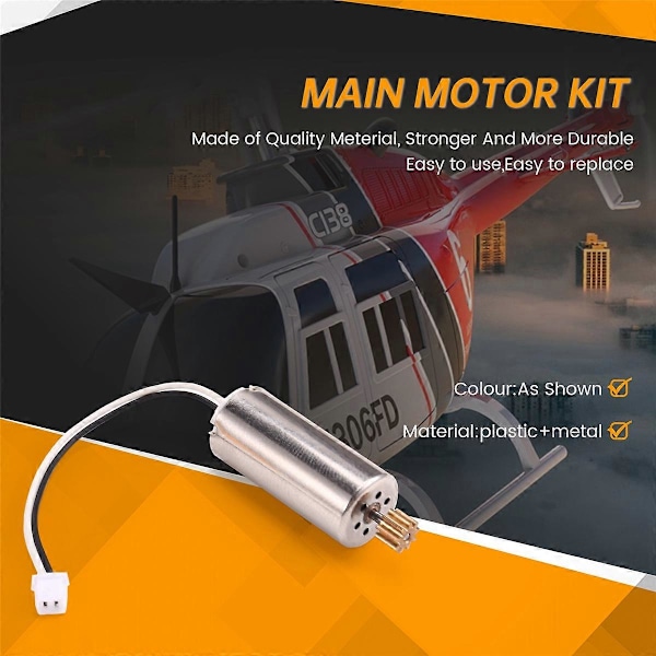 RC Leksakshelikopter Uppgradering C138 Huvudmotor Kit för RC ERA C138 Bell 206 1:33 RC Leksakshelikopter Delar