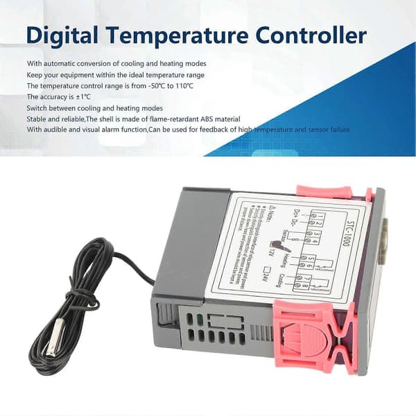 Højkvalitets STC-1000 Køle- og Varme Temperaturregulator Digital