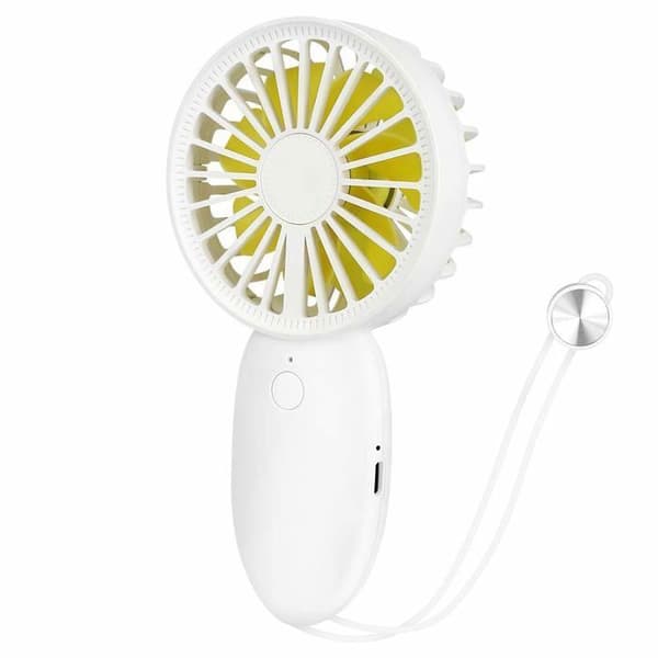 Bærbar ventilator - YYV - Mini USB-ventilator - 5 hastigheder - Genopladelig - Dobbeltblade