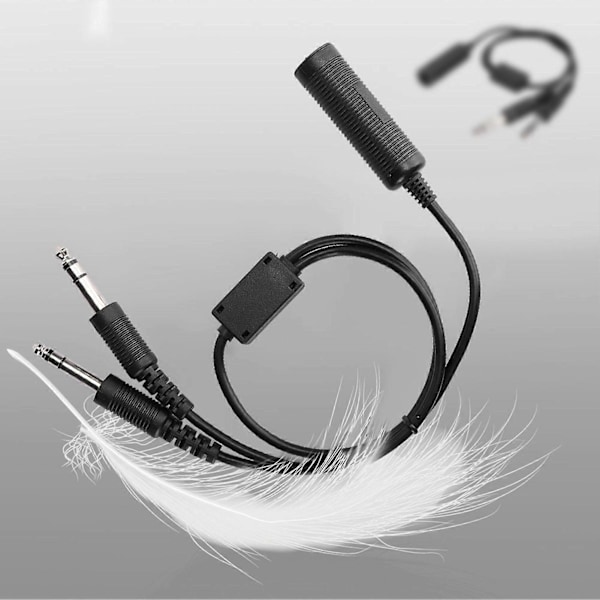 Helikopterhodetelefonadapterkabel for generell luftfart U 174