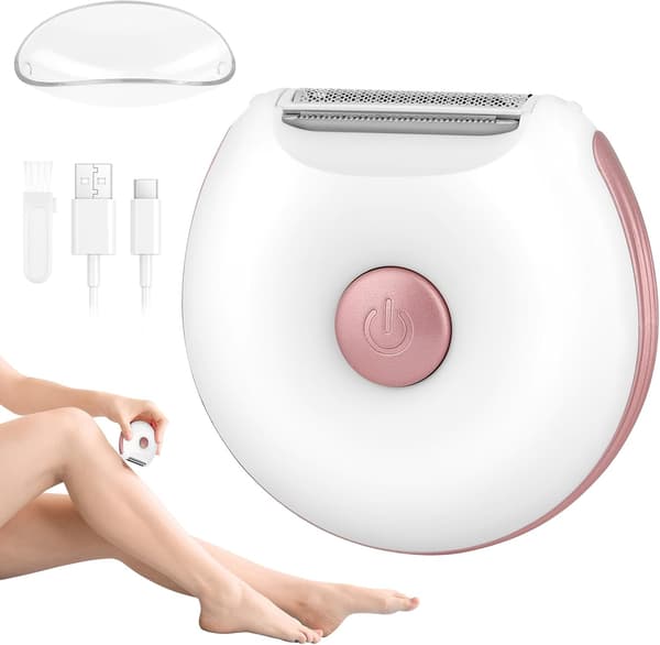 Epilator - elektrisk epilator, genopladelig, let og kompakt, til arme og ben, armhuler
