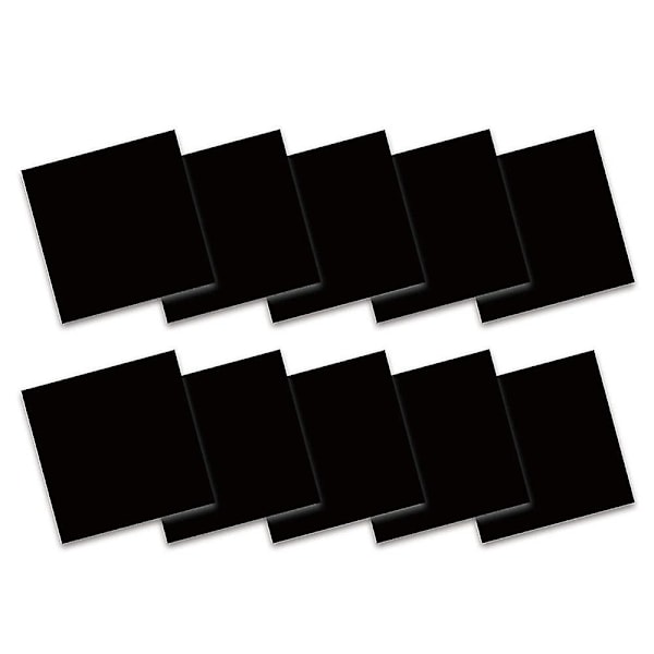 Black Infusible Transfer Ink Sheets, 10 Pcs 12x12inch Solid Plain Color Pre-printed Sublimation Pap