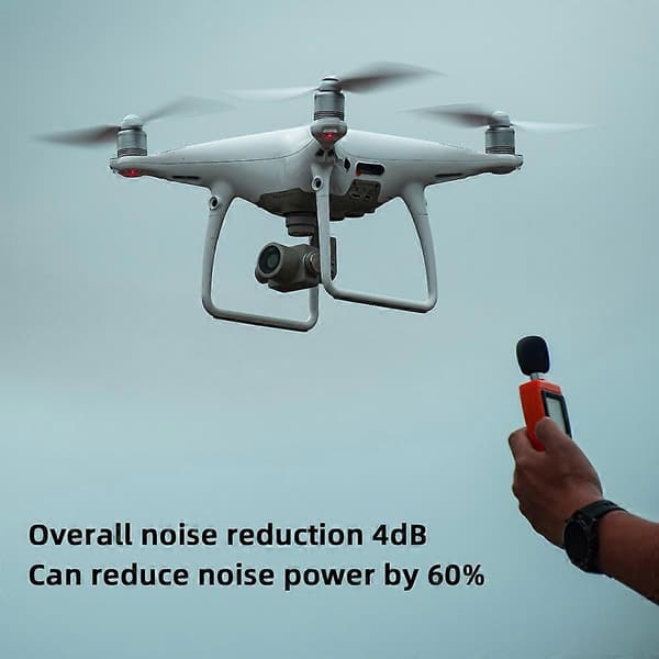 BRDRC 2 Par for DJI Phantom 4 9455 Propeller Støyreduksjon Plast Drone Propeller Blader